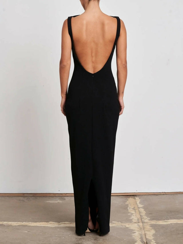 Effie Kats Verona Black Gown Dress - 12 / Black - Dresses