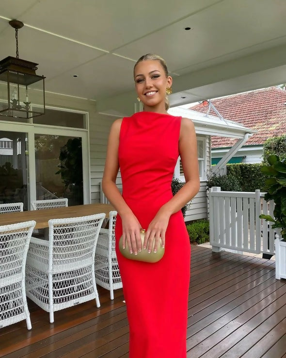 Effie Kats Verona Gown - 6 / Red - Dresses