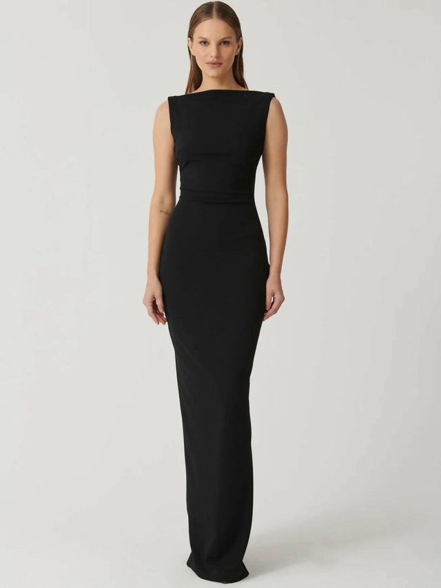Effie Kats Verona Gown Black Size XS / 6 - 6 / Black - Dresses