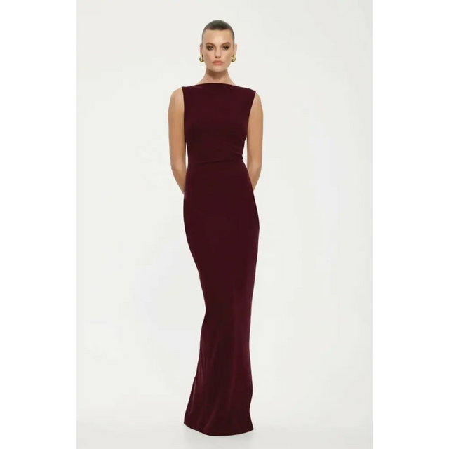 Effie Kats Verona Gown in Wine - 8 / Red - Dresses