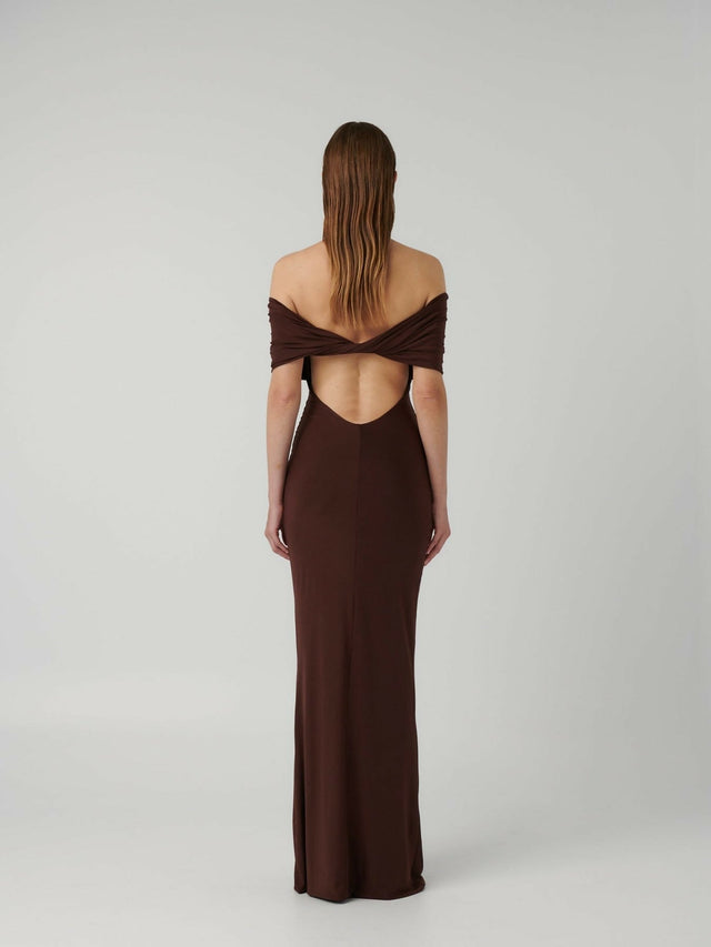 Effie Kats Viela Gown Cocoa Size 6 8 10 - Dresses