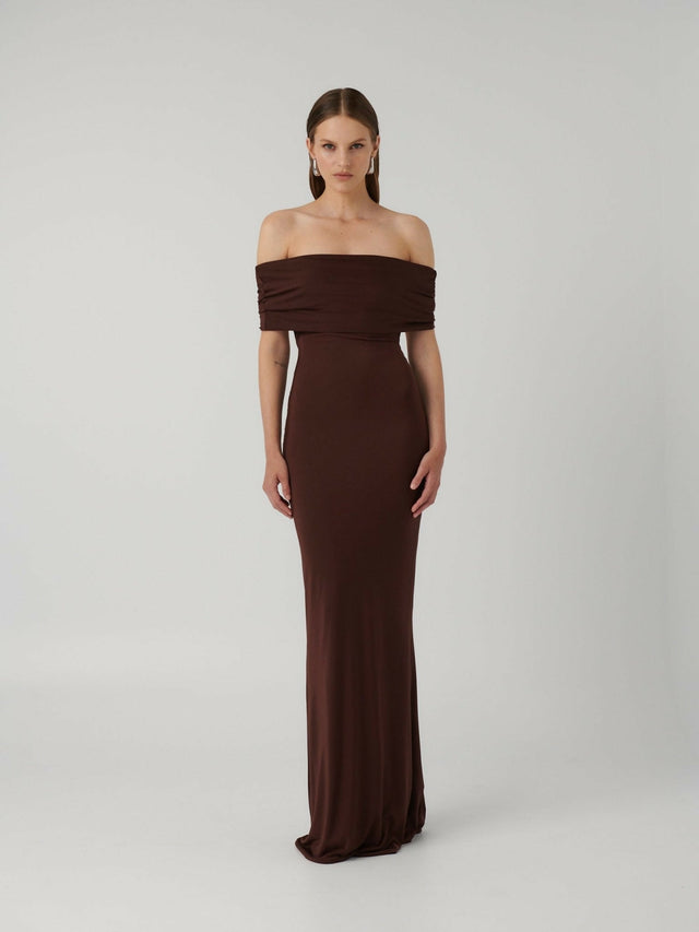 Effie Kats Viela Gown Cocoa Size 6 8 10 - Dresses