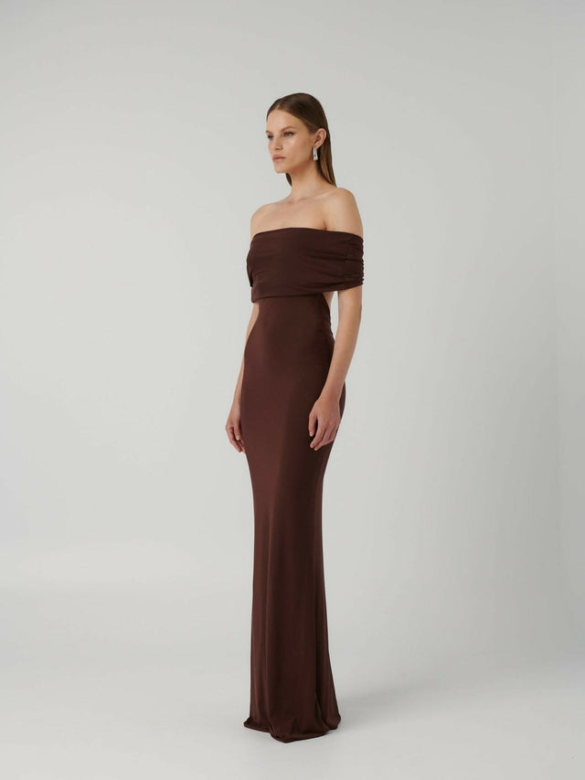 Effie Kats Viela Gown Cocoa Size 6 8 10 - Dresses