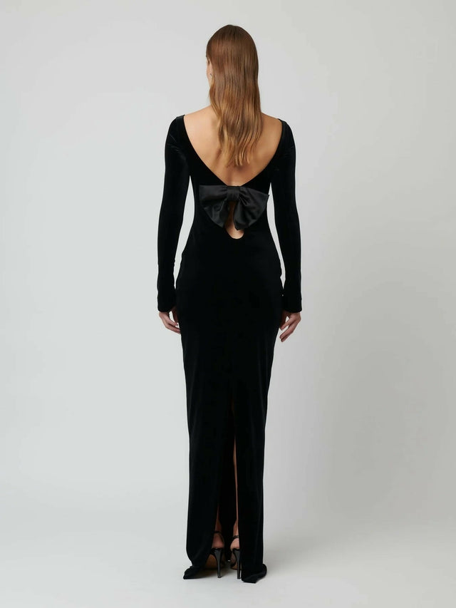 Effie Kats Yasmin Maxi Dress - Black Velvet - 6 / Black - Dresses