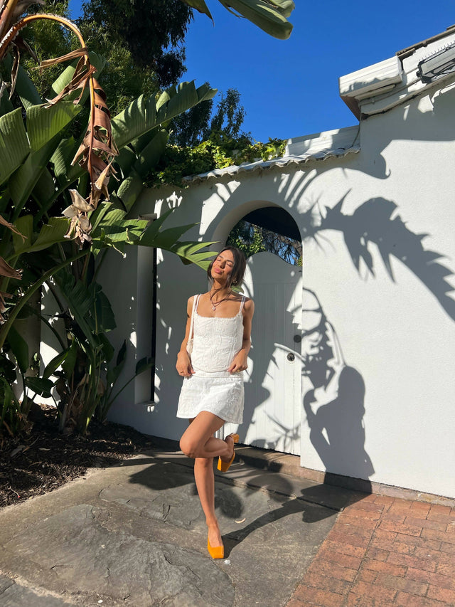 Eisha Pippa Linen Mini Skirt and Corset Set - Outfit Sets