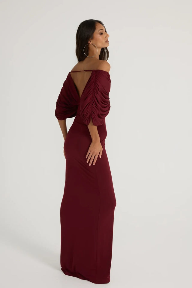 Ance Gria Neve Dress - Burgundy