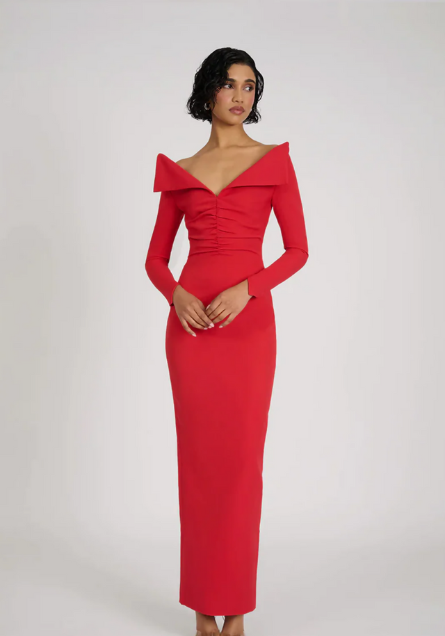 Eliya The Label Delsa Dress - 10 / Red - Dresses