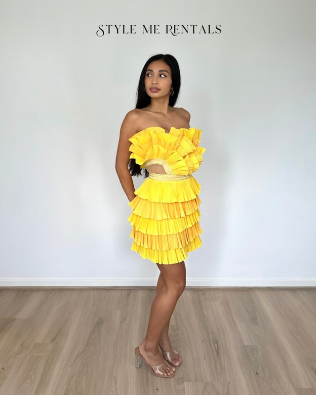 Eliya the Label Josephine Mini Dress Yellow - 6 / Yellow - Dresses