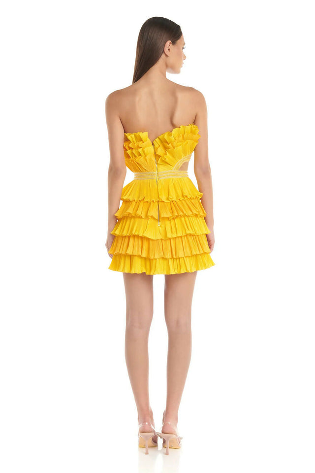 Eliya the Label Josephine Mini Dress Yellow - 6 / Yellow - Dresses