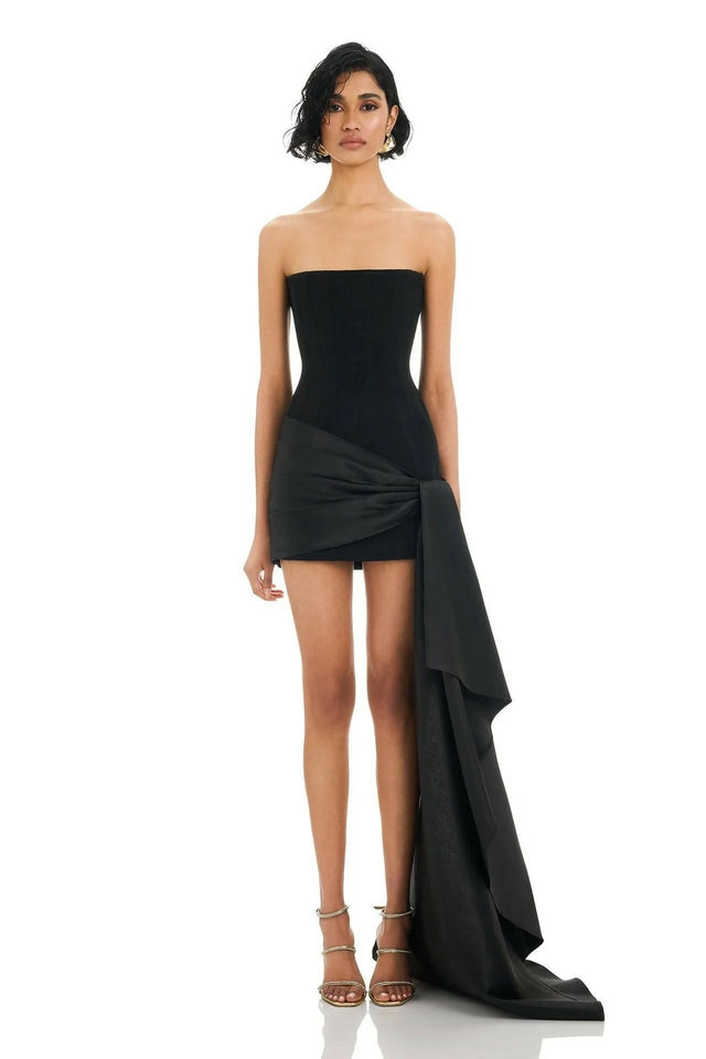 Eliya The Label Midina Black Mini — Size 8 - 8 / Black - Dresses