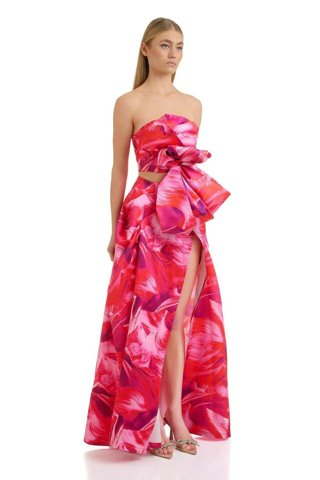 Eliya The Label Zabana Top and Capri Skirt Set Soleada Print Size M / AU 10 - 10 / Pink - Outfit Sets