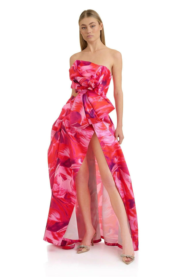Eliya The Label Zabana Top and Capri Skirt Set Soleada Print Size M / AU 10 - 10 / Pink - Outfit Sets