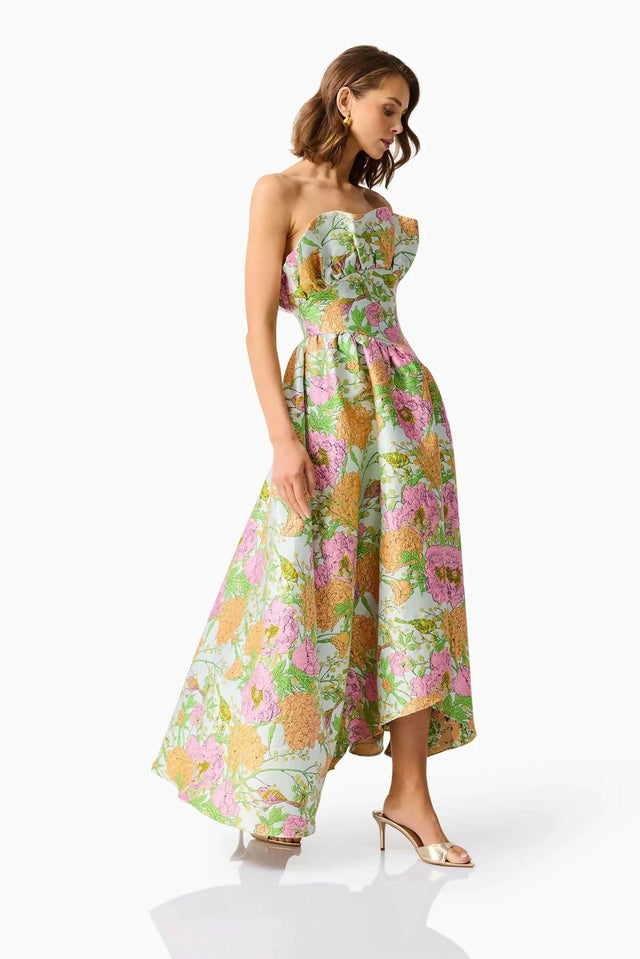 Elliat Laurel Gown - Green Floral Size 10 - 10 / Floral - Dresses