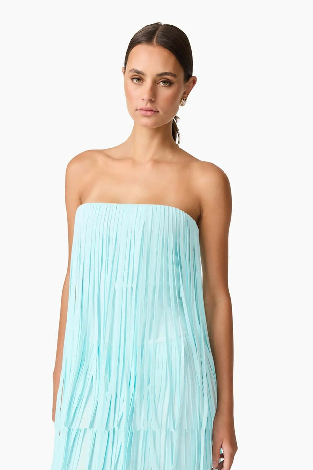 Elliatt Alya Tiered Maxi Dress in Blue Size 8 - 8 / Blue - Dresses