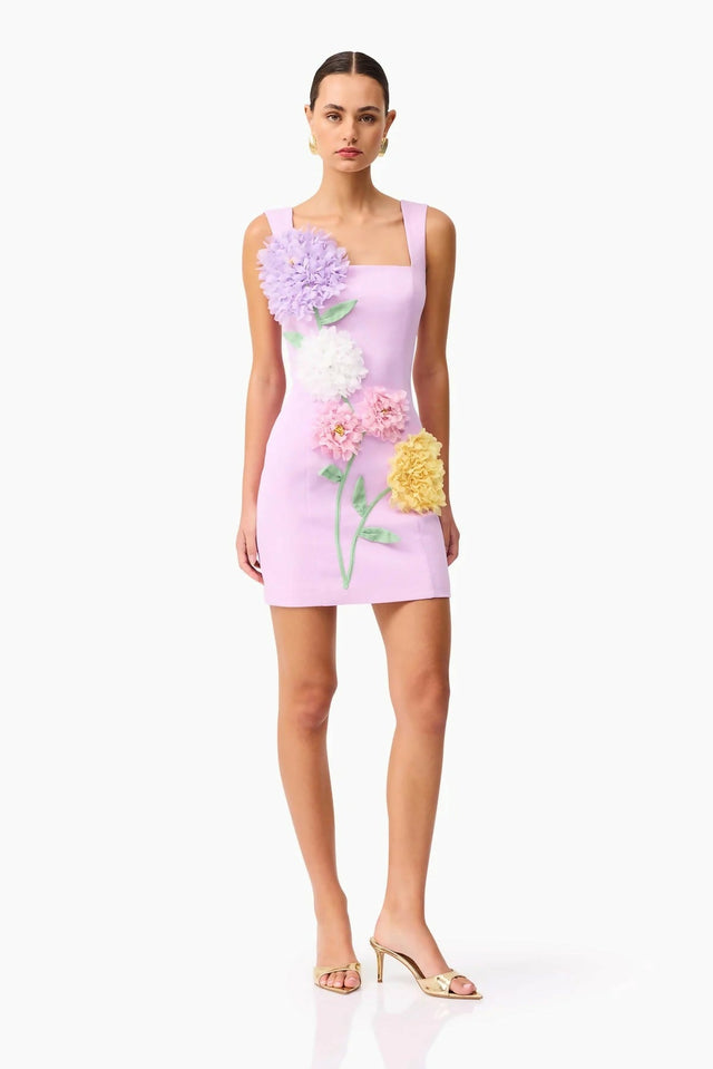 Elliatt Buttercup Mini Purple Size 12 - 12 / Floral - Dresses