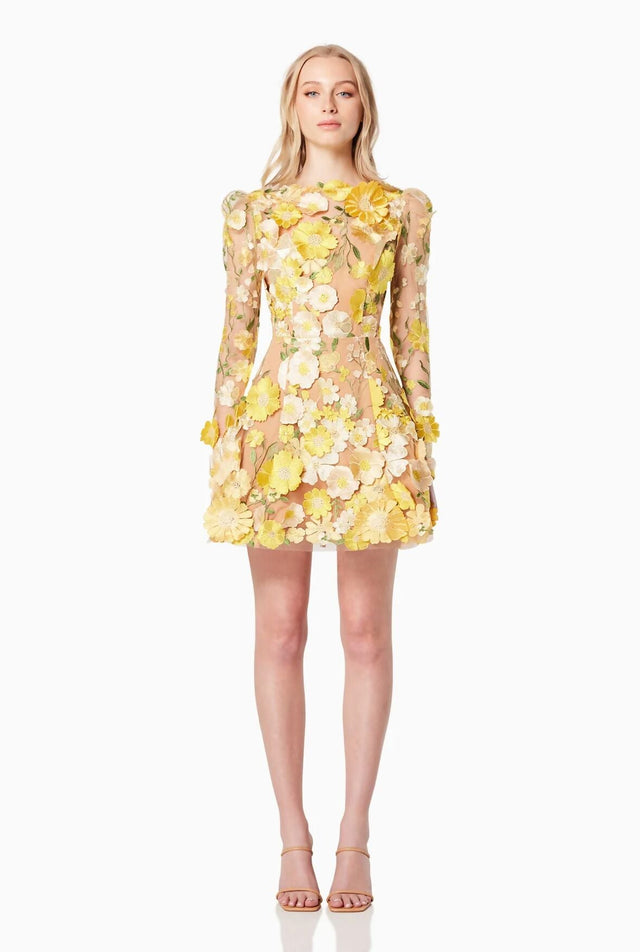 Elliatt Golden Voice Dress - 12 / Floral - Dresses