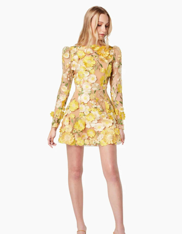 Elliatt Golden Voice Dress - 12 / Floral - Dresses