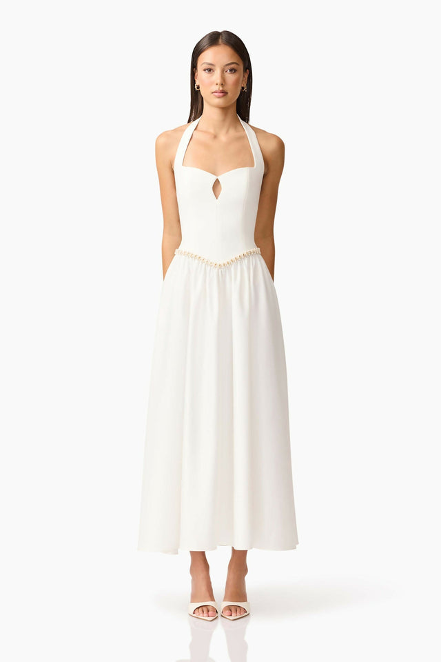 Elliatt Hester Halter Dress - 8 / White - Dresses