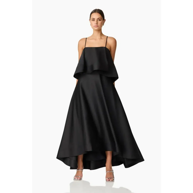 Elliatt Reyna Tiered Maxi Dress in Black - 6 / Black - Dresses