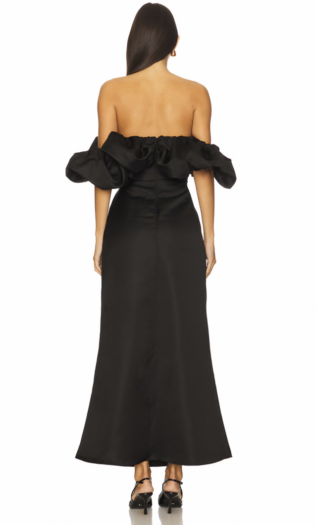 Elliatt Sharon Off The Shoulder Midi Dress in Black XL / AU 14 - Black / 14 - Dresses