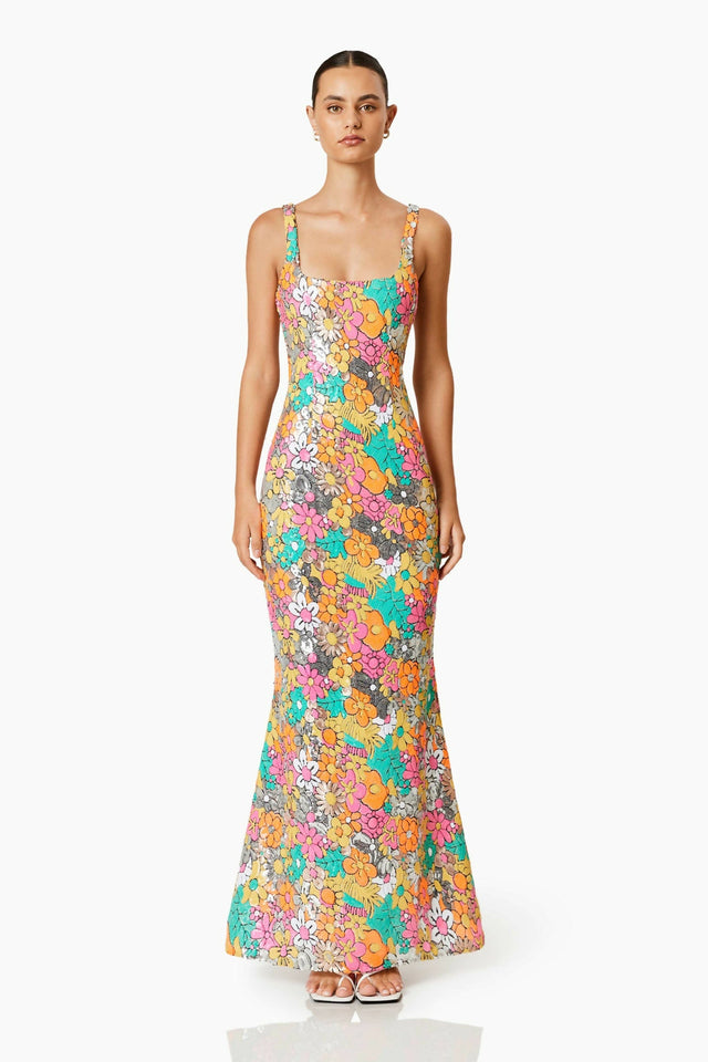 Elliatt Tiki Dress - 14 / Floral - Dresses