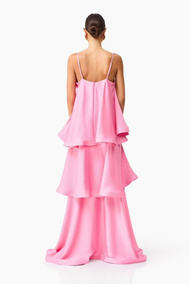Elliatt Tilly Tiered Maxi Dress - 12 / Pink - Dresses