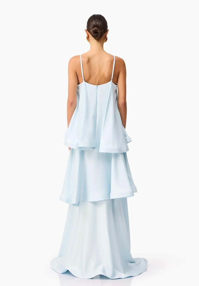 Elliatt Tilly Tiered Maxi Dress Blue Size 8 10 - Dresses
