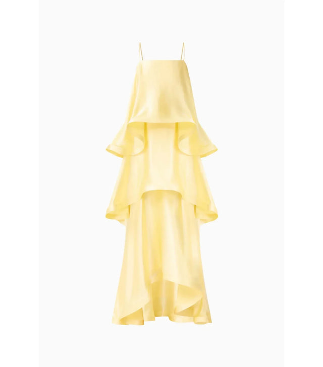 Elliatt Tilly Tiered Maxi Dress Butter Yellow - Dresses