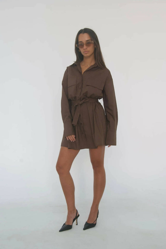 Esme Resort Ellison Belted Shirt Dress - Dresses