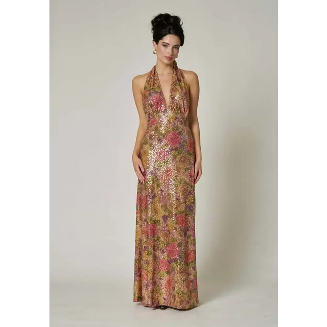 Fait Par Foutch Liana Dress in Fleur Sequin - Dresses