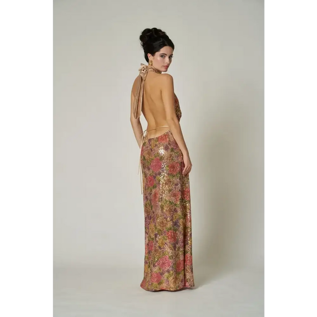 Fait Par Foutch Liana Dress in Fleur Sequin - Dresses