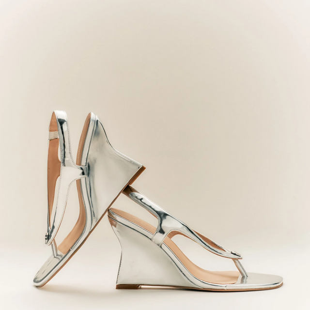 Lana Wilkinson Martine Wedge Silver Metallic