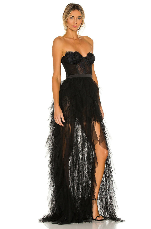 For Love And Lemons Bustier Gown Black Size Small - 8 / Black - Dresses