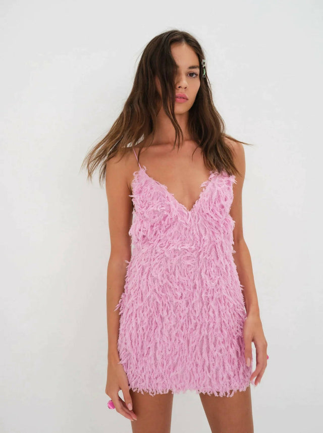 For Love And Lemons Kamara Feather Mini Dress - Dresses