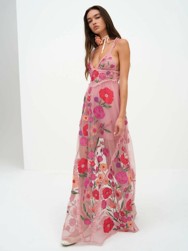For Love and Lemons Kaylee Maxi Dress Size Small - 8 / Floral - Dresses