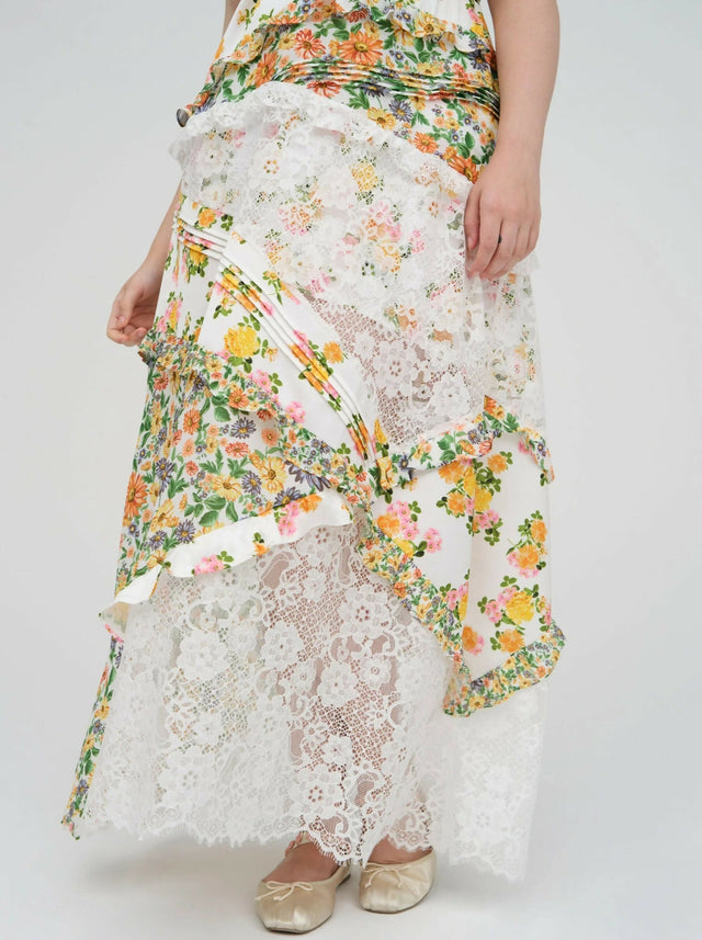 For Love and Lemons Rosalyn Midi Dress - 8 / Floral - Dresses