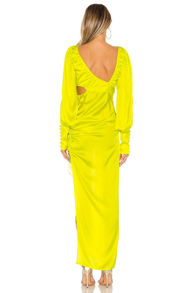 For Love & Lemons Meringue Maxi Dress - 6 / Yellow - Dresses