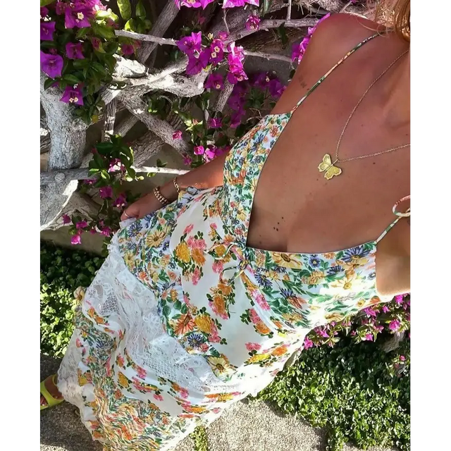 For Love & Lemons Rosalyn Maxi Dress - 6 / Floral - Dresses