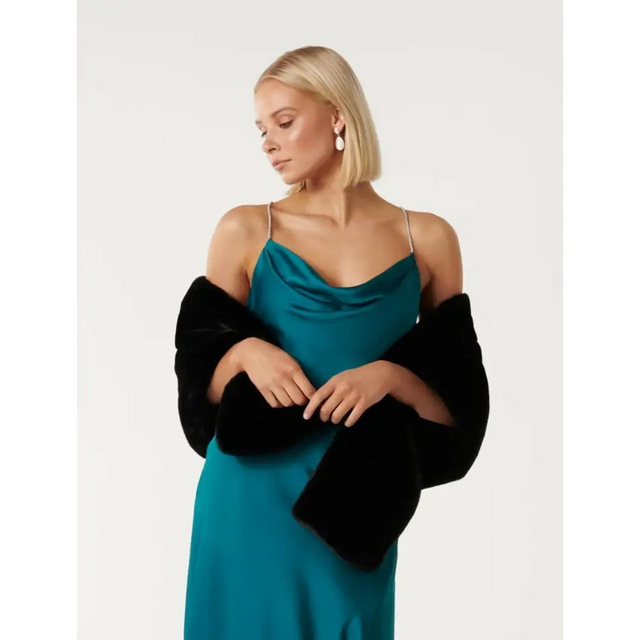 Forever New Faux Fur Wrap - Scarfs