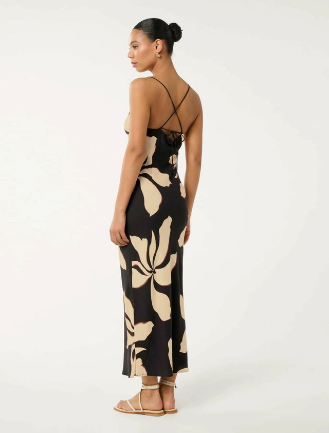 Forever New Jude Textured Tie Back Midi - 16 / Print - Dresses
