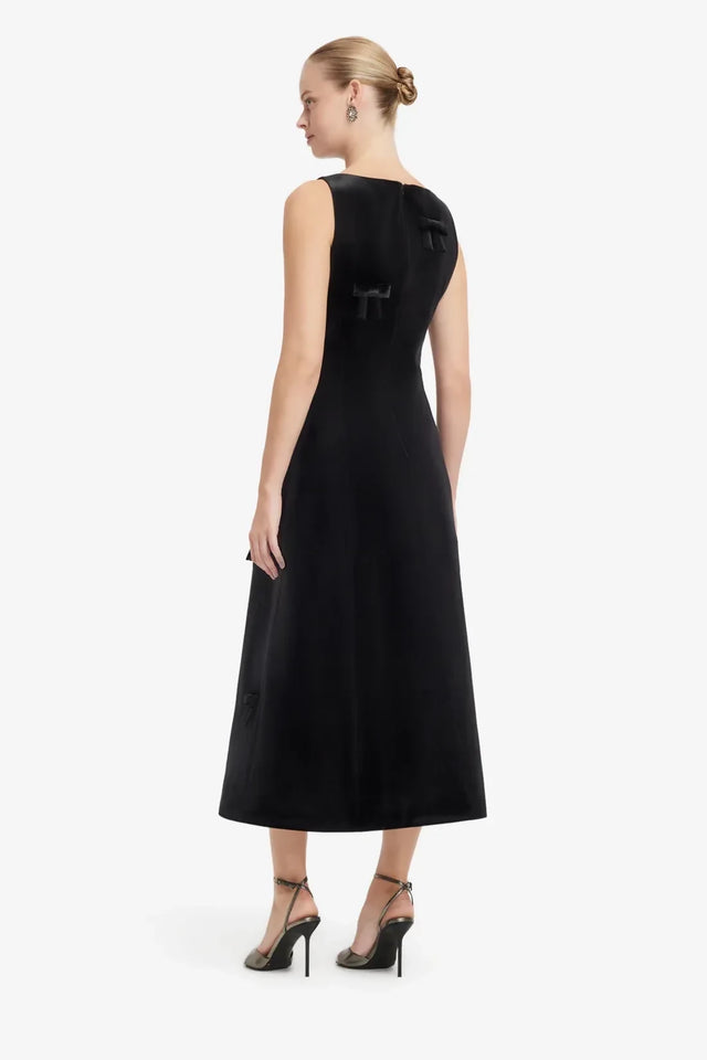 Leo Lin Cleo Velvet Sleeveless Midi Dress