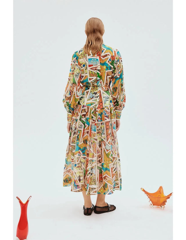 Alemais Star Man Midi Shirtdress Multi