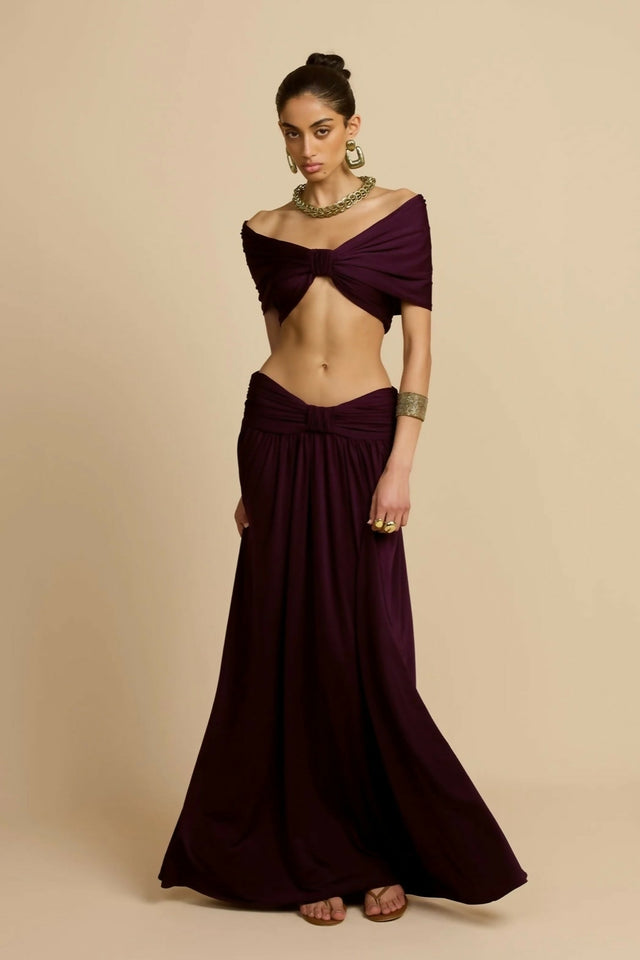 ARCINA ORI Alessia Top and Skirt Set in Plum