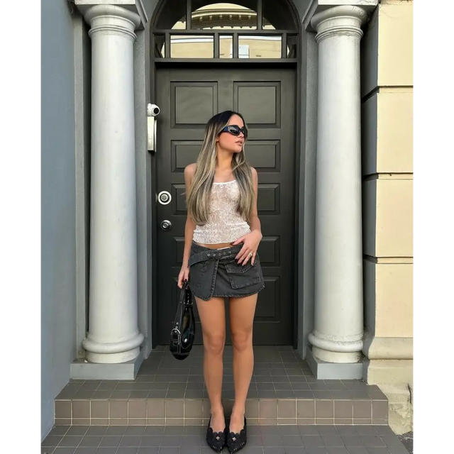 Gimaguas Diana Mini Skirt - 8 / Black - Skirts