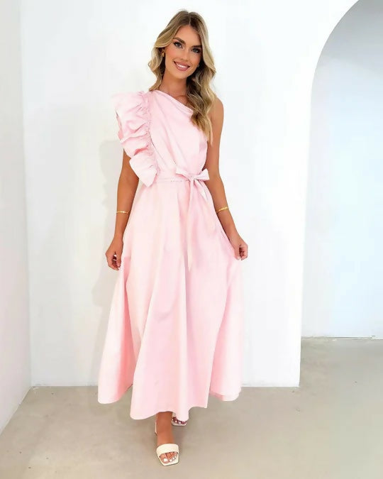 Gingham & Heels Rowler Dress in Pink - 10 / Pink - Dresses