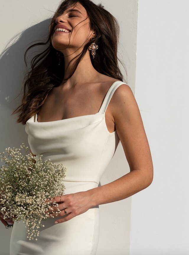 Grace Loves Lace Grace Crepe Wedding Dress White Size XS S & M - Dresses