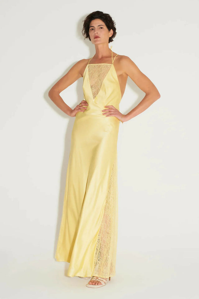 Hansen & Gretel Arie Lace Dress In Butter - 8 / Yellow - Dresses