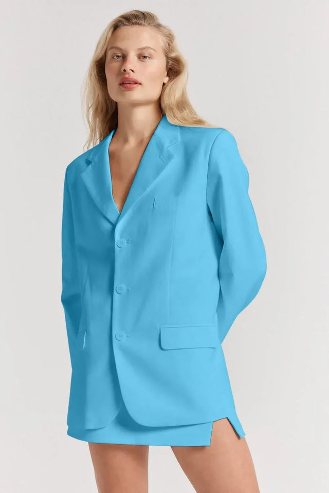 Henne Normie Jacket and Delfina Mini Skirt Set Blue Size M / AU10 - 10 / Blue - Outfit Sets