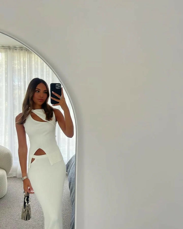 Henne Romee Knit - 8 / White - Dresses