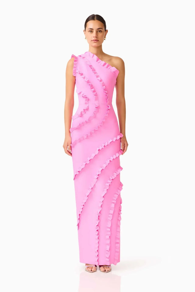 Elliatt Orelia Asymmetrical Gown - Pink